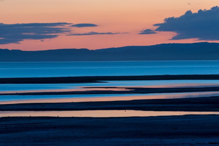 Sunset at Telmen Lake in central Mongolia