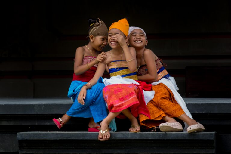 Rejang dancers during Manis Kuningan in Karangasem, East Bali