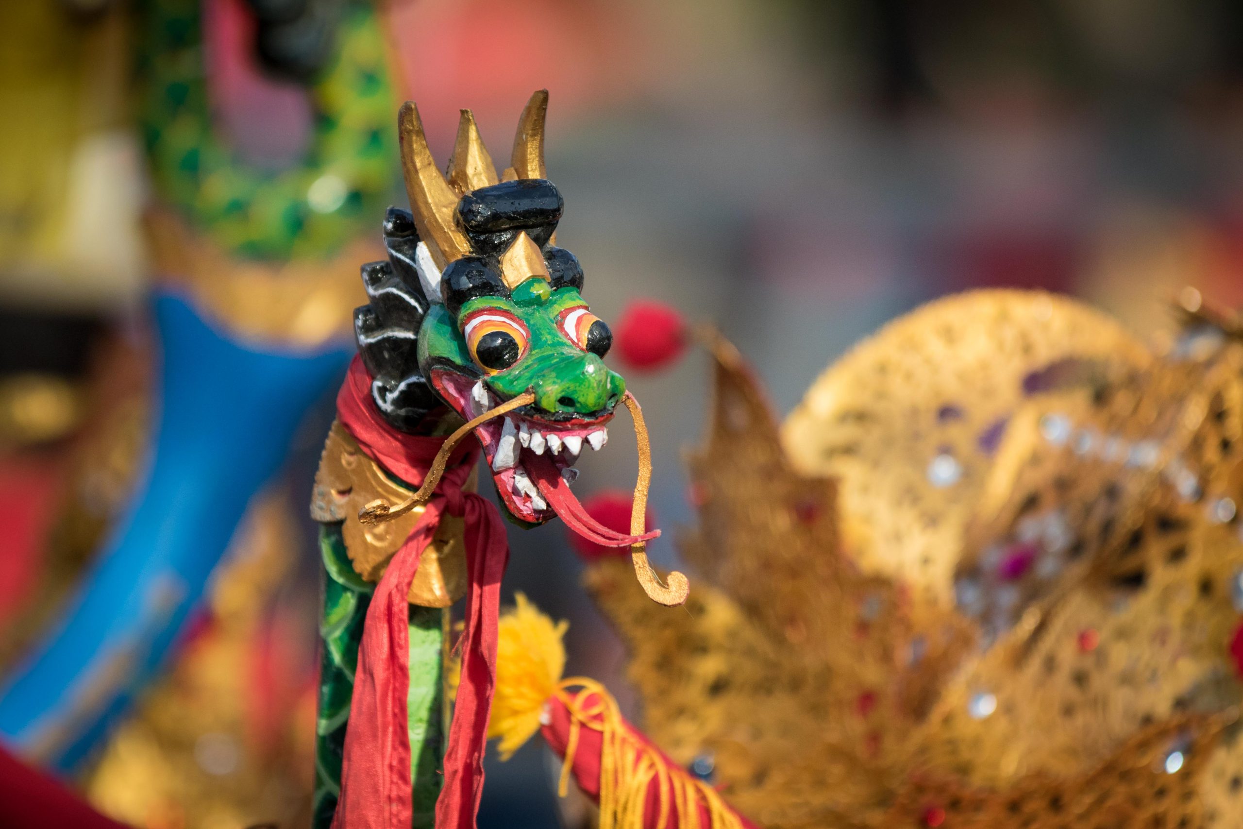 Decorated traditional Makepung racing cart Jembrana Bali