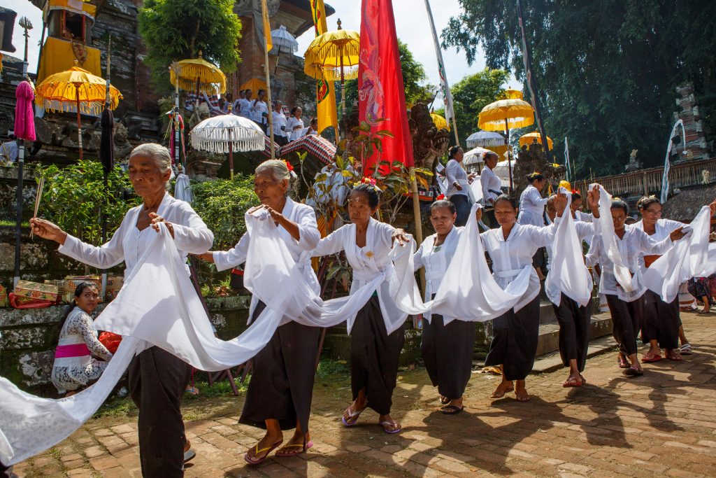 Odalan Ceremony, Pura Samuan Tiga Temple - Bali