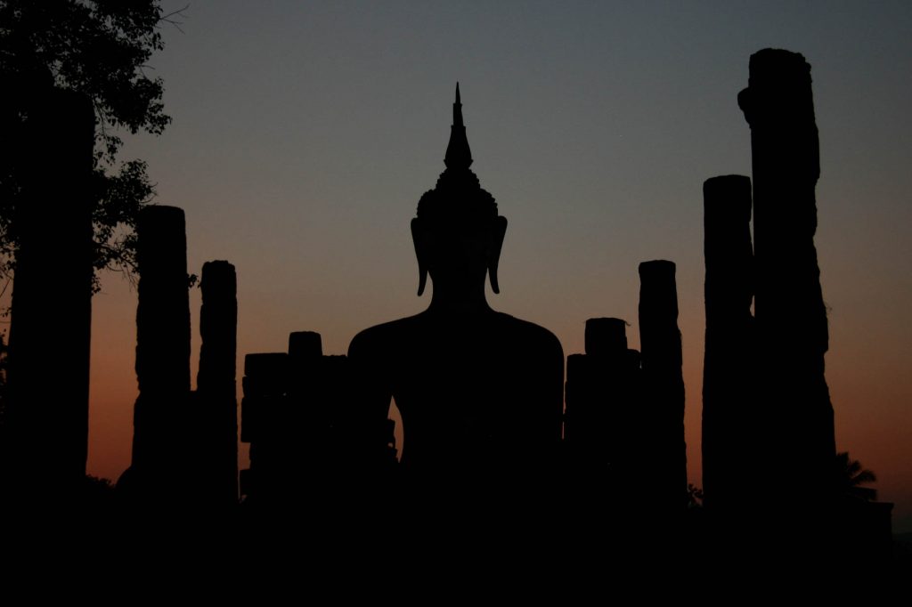 De Wat Mahathat tempel in Ayutthaya, Thailand. December 2009